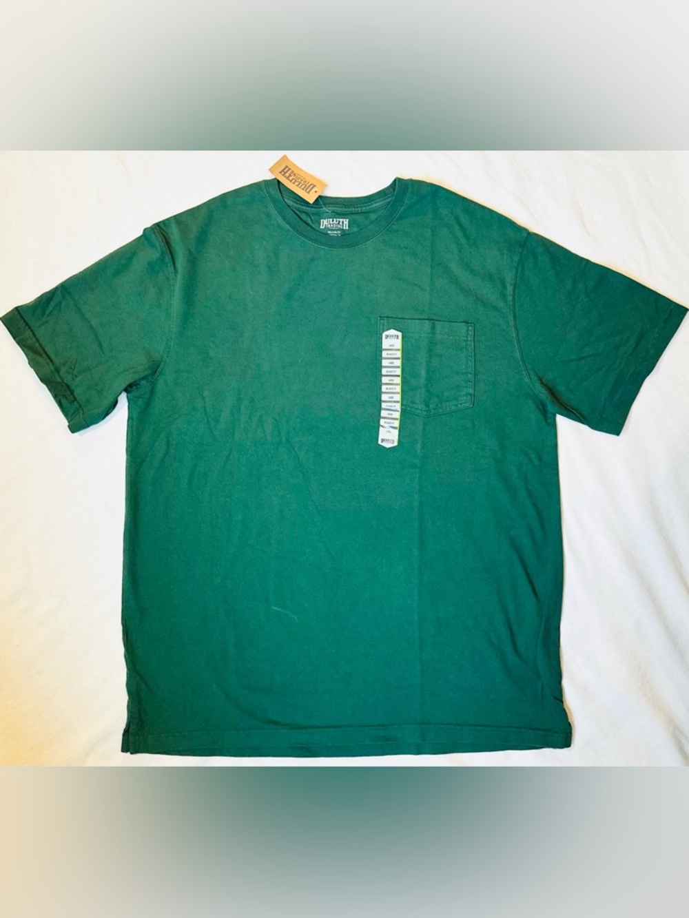 Duluth Trading Co Forest Green Short-Sleeve Pocket Tee